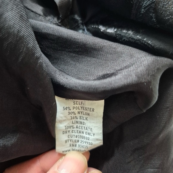 Trina Turk Elegant Metallic Fully Lined Mini Dress Black Sz 6 - Picture 8 of 10
